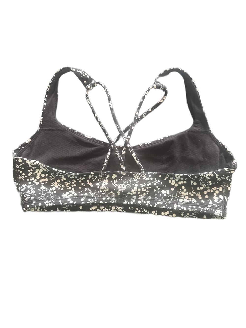 Lululemon Black and White Speckle Free to Be Bra 8 - Picture 2 of 4